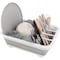 Wakeman Collapsible Dish Rack with Utensil Holder & Tray - BPA-Free Camping Drainer by Wakeman Gray 75-CMP1138 - alternate 1